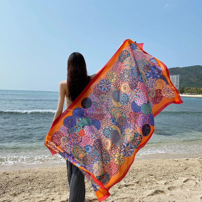 Hangzhou female silk scarves wild spring and summer seaside fashion