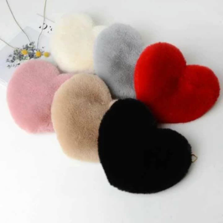 Plush bag new imitation rex rabbit fur love bag peach heart bag chain bag fashion shoulder bag