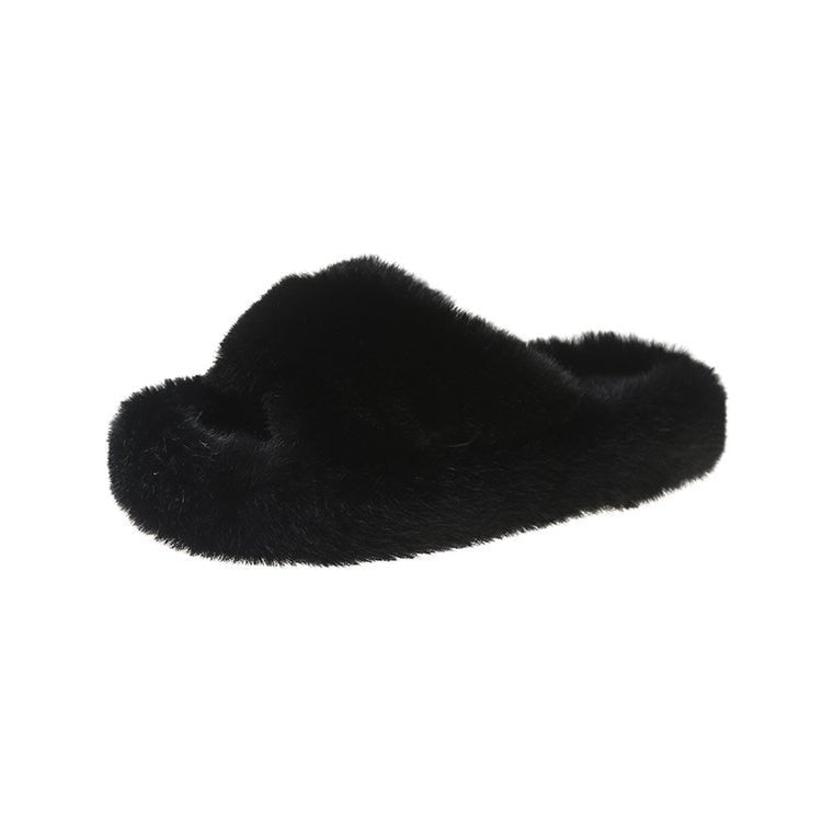 Winter Warm Women Modern Slides Outside Fluffy