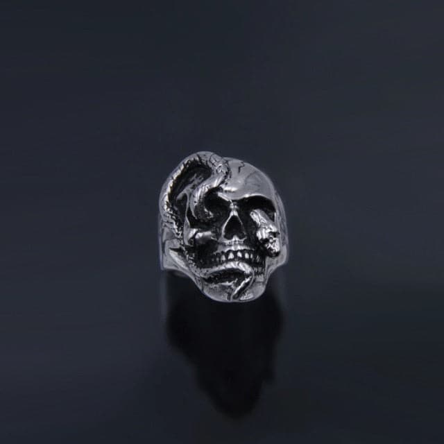 Silver Gothic Punk Graphic Rings