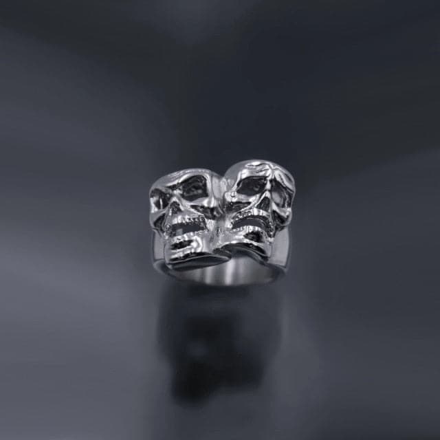 Silver Gothic Punk Graphic Rings