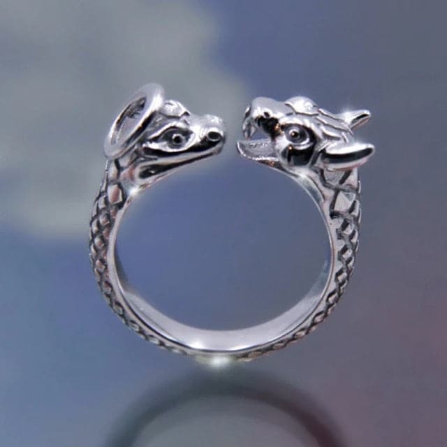 Silver Gothic Punk Graphic Rings