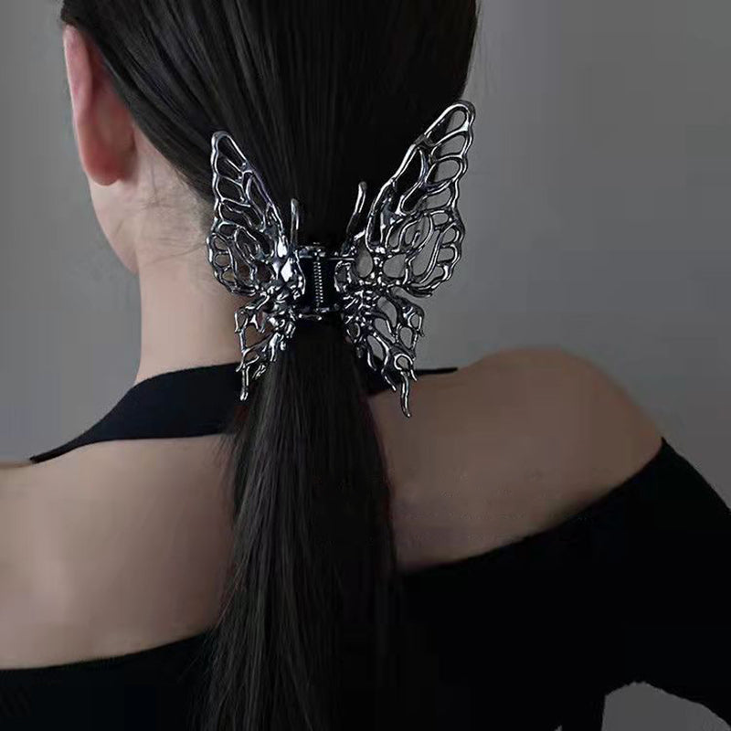 Silver Butterfly Hair Claw