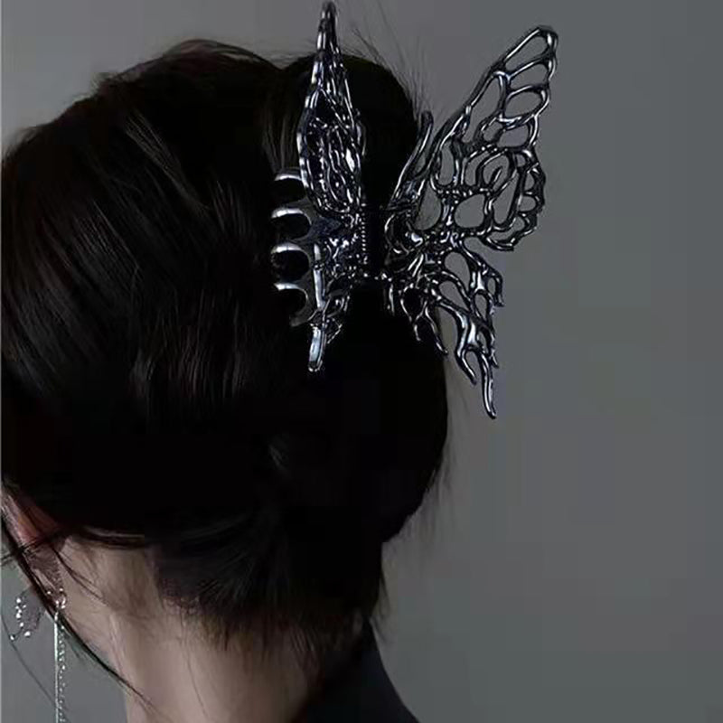 Silver Butterfly Hair Claw